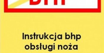 Praca zbiorowa – Instrukcja bhp obsługi noża krojczego
